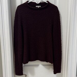 Maurices Deep Burgundy Textured Crewneck Sweater